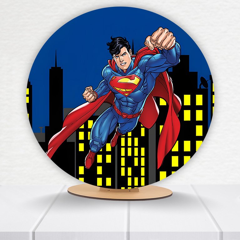 Painel Redondo Superman 50x50cm - Imagem 6