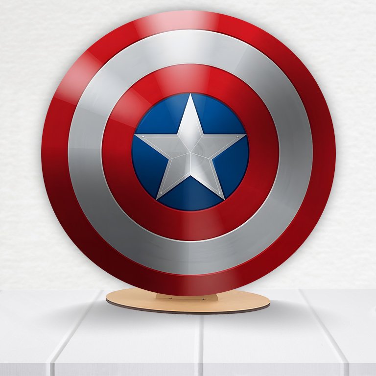 Painel Redondo Capitão America 50x50cm  PAINEL851 - Imagem 8