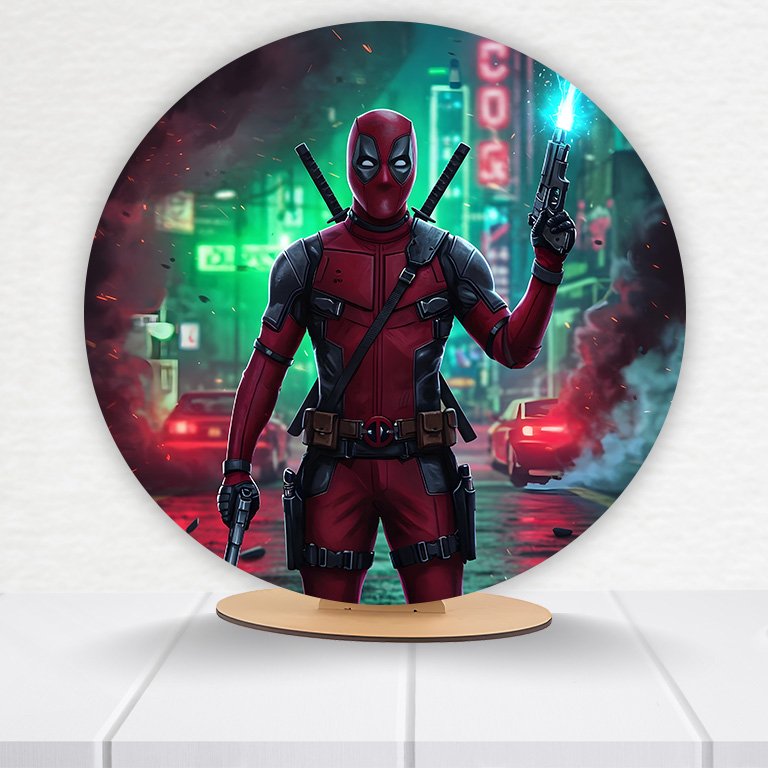 Painel Redondo Deadpool 50x50cm - Imagem 5
