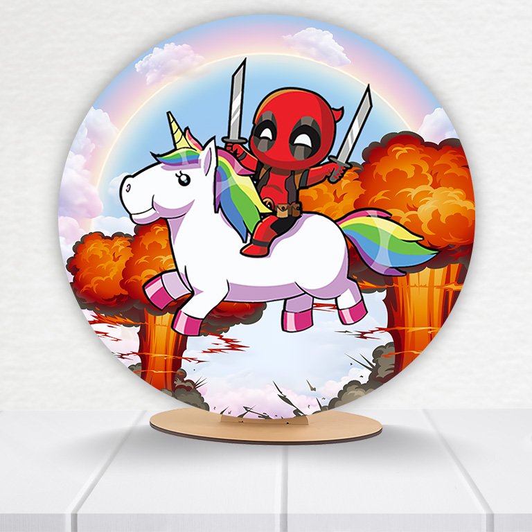 Painel Redondo Deadpool 50x50cm - Imagem 11