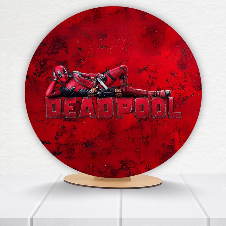 Painel Redondo Deadpool 50x50cm - Imagem 6