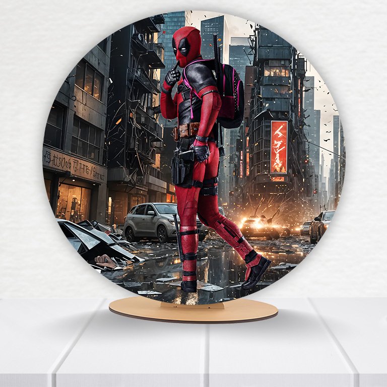 Painel Redondo Deadpool 50x50cm - Imagem 9