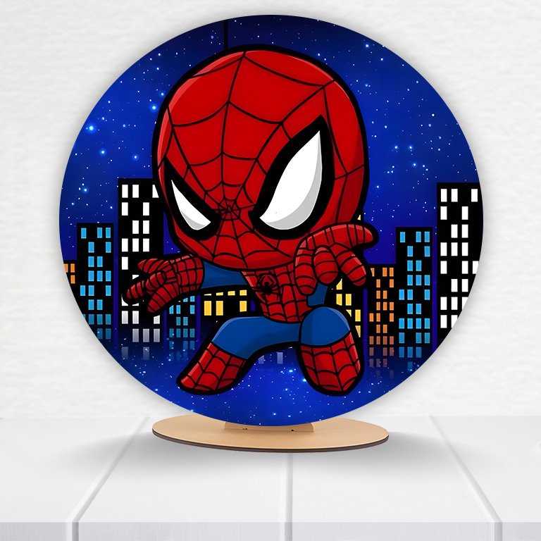 Painel Redondo Homem-Aranha 50x50cm - Imagem 4