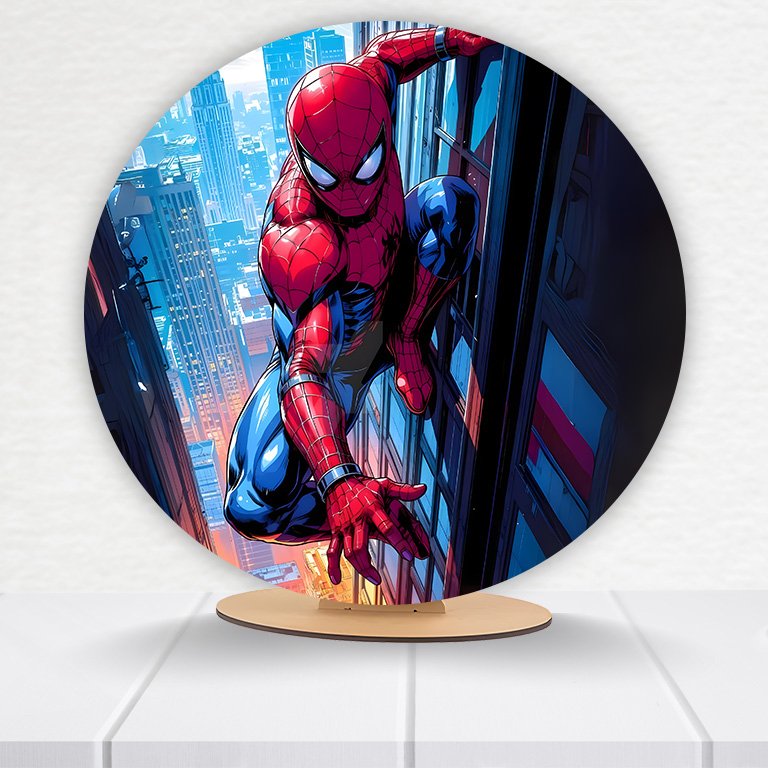 Painel Redondo Homem-Aranha 50x50cm - Imagem 3
