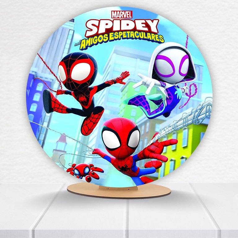 Painel Redondo Homem-Aranha 50x50cm - Imagem 6