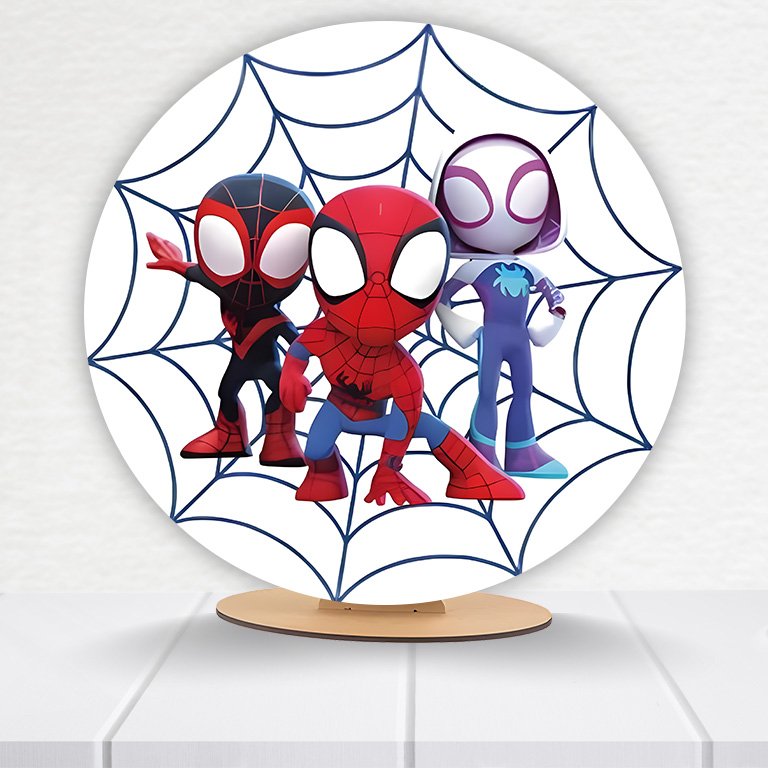 Painel Redondo Homem-Aranha 50x50cm - Imagem 18