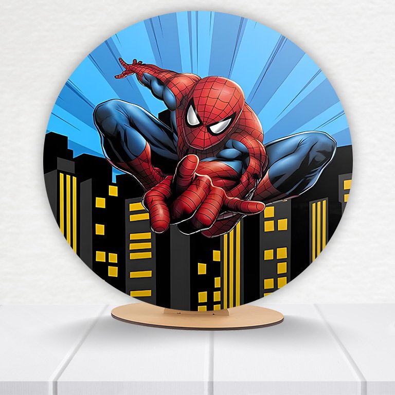 Painel Redondo Homem-Aranha 50x50cm - Imagem 19
