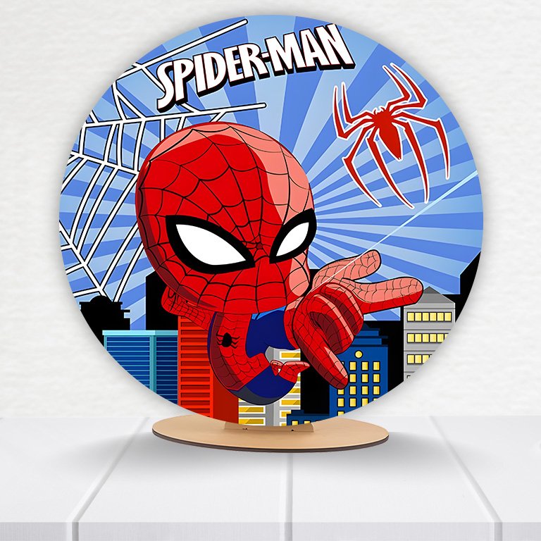 Painel Redondo Homem-Aranha 50x50cm - Imagem 14