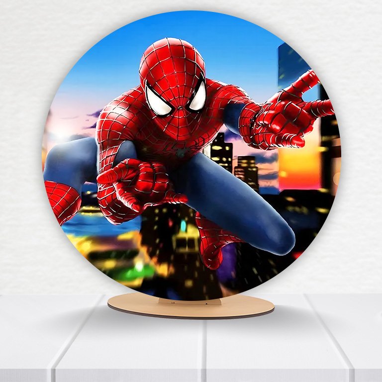 Painel Redondo Homem-Aranha 50x50cm - Imagem 16