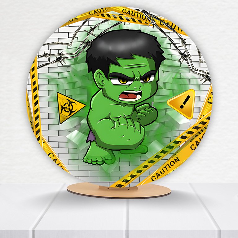 Painel Redondo Hulk 50x50cm - Imagem 14