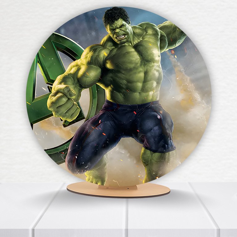 Painel Redondo Hulk 50x50cm - Imagem 7