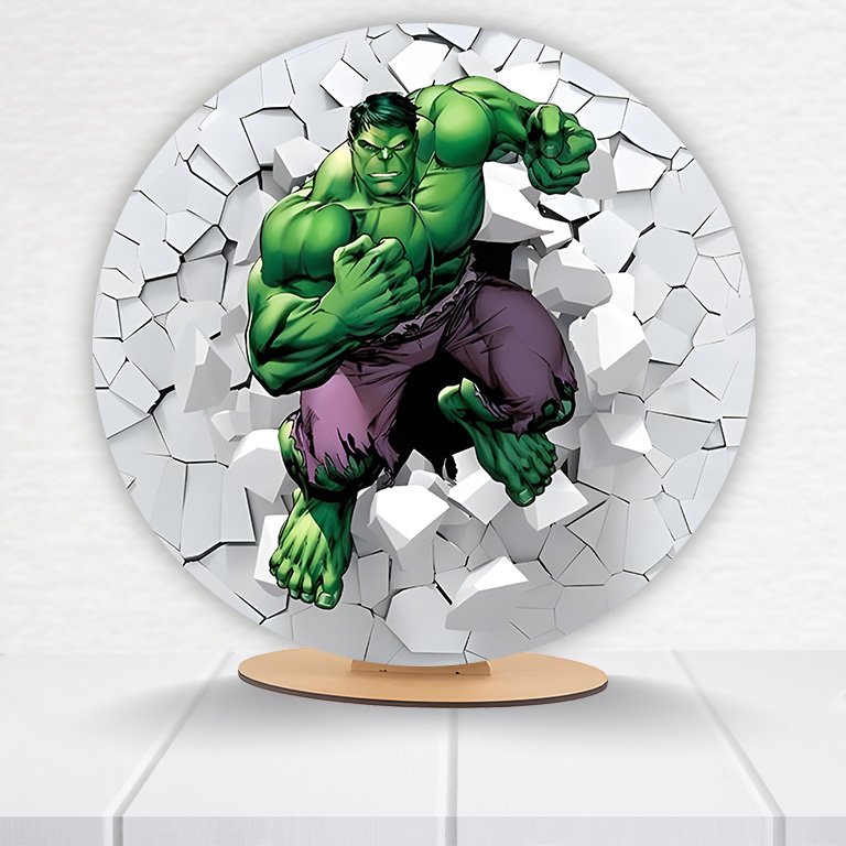 Painel Redondo Hulk 50x50cm - Imagem 2