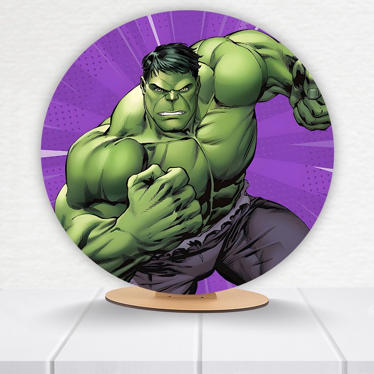 Painel Redondo Hulk 50x50cm - Imagem 3