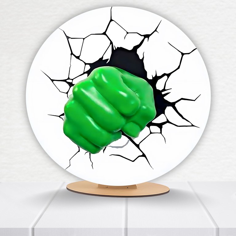 Painel Redondo Hulk 50x50cm - Imagem 9