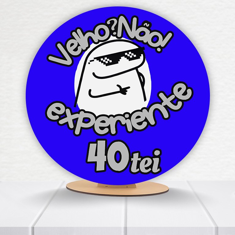 Painel Redondo 40 Anos 50x50cm - Imagem 3
