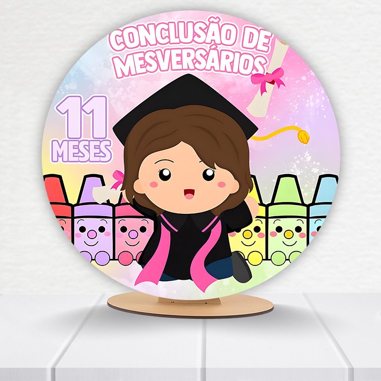 Painel Redondo Mêsversário 50x50cm - Imagem 8