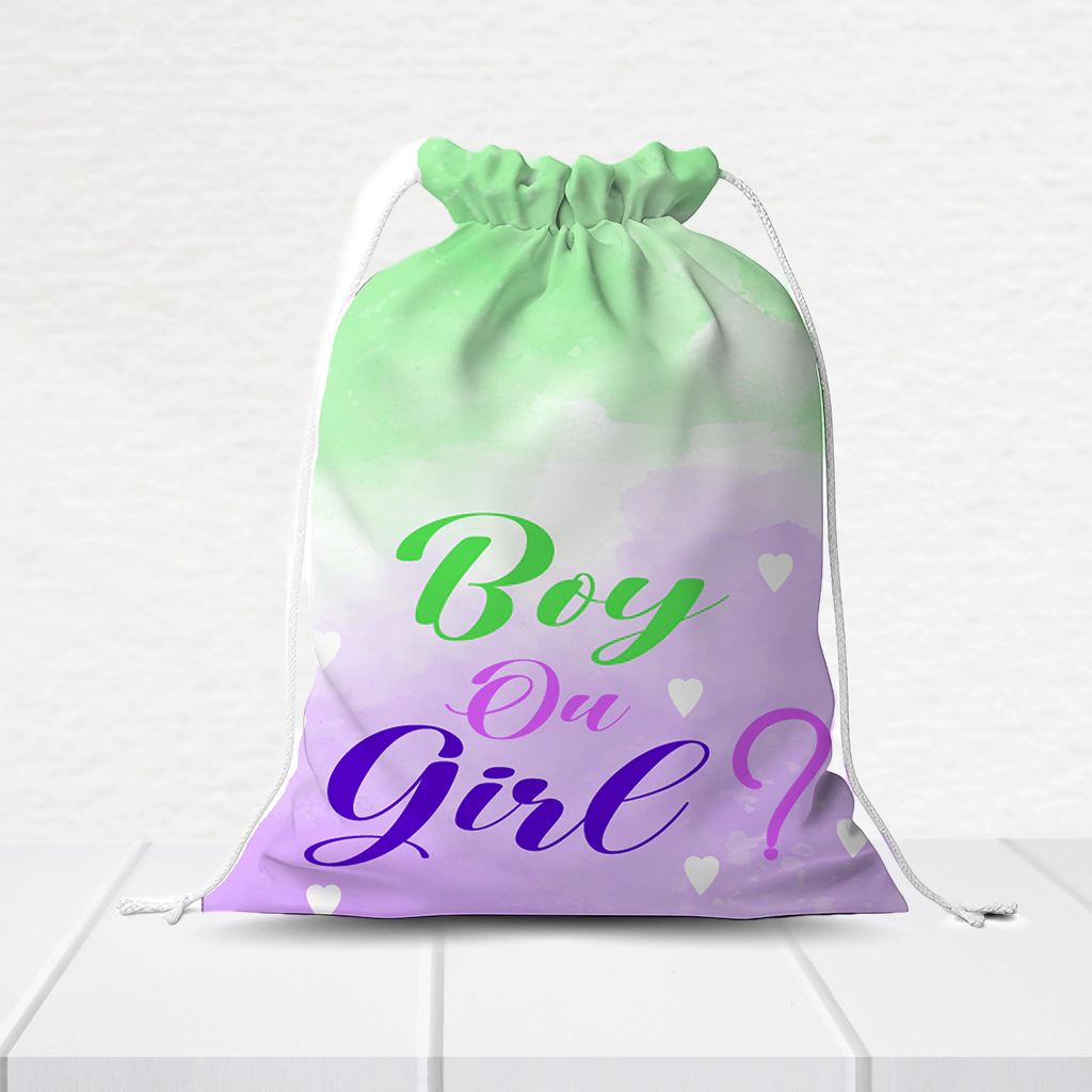 Sacolinha Personalizada Chá Revelação 20Cm X 15Cm - Imagem 3