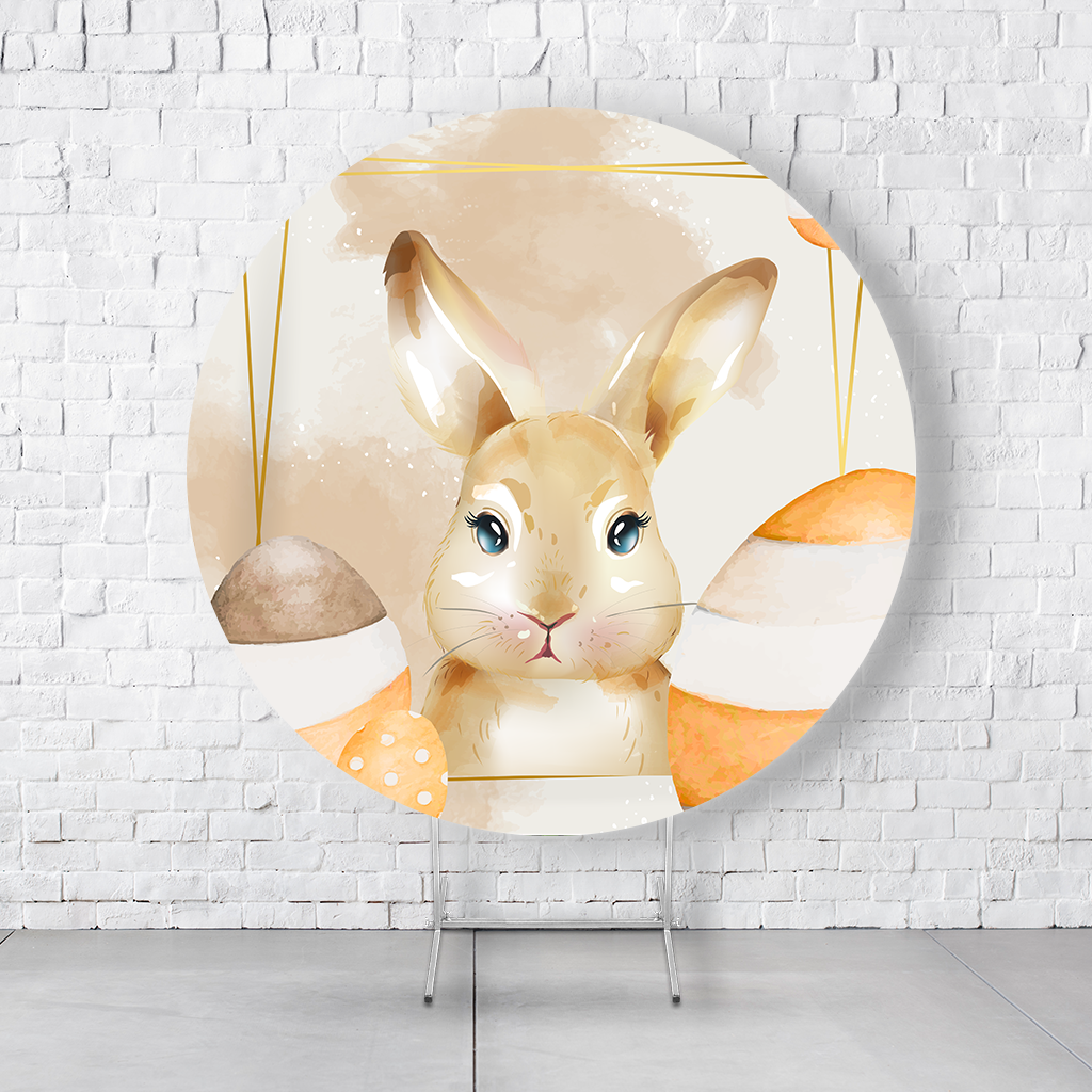 Painel De Festa Redondo Páscoa Em Tecido Helanca C/Elástico 1,50x1,50 - Imagem 1