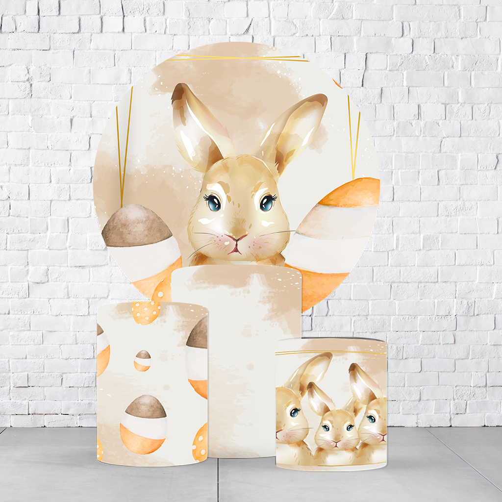 Kit Painel De Festa Páscoa + Trio De Cilindros Em Tecido - Imagem 1