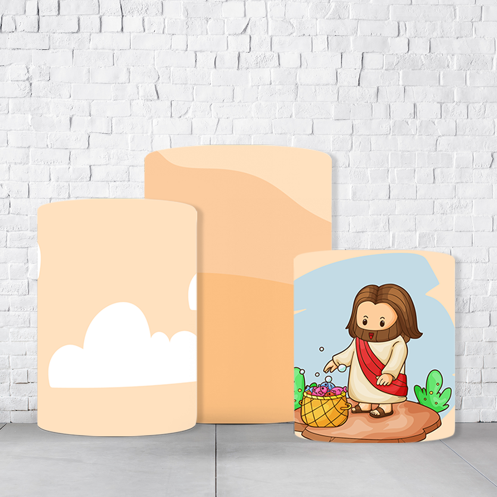 Trio de Cilindros Para Festas Páscoa Em Tecido Helanca C/Elástico - Imagem 3