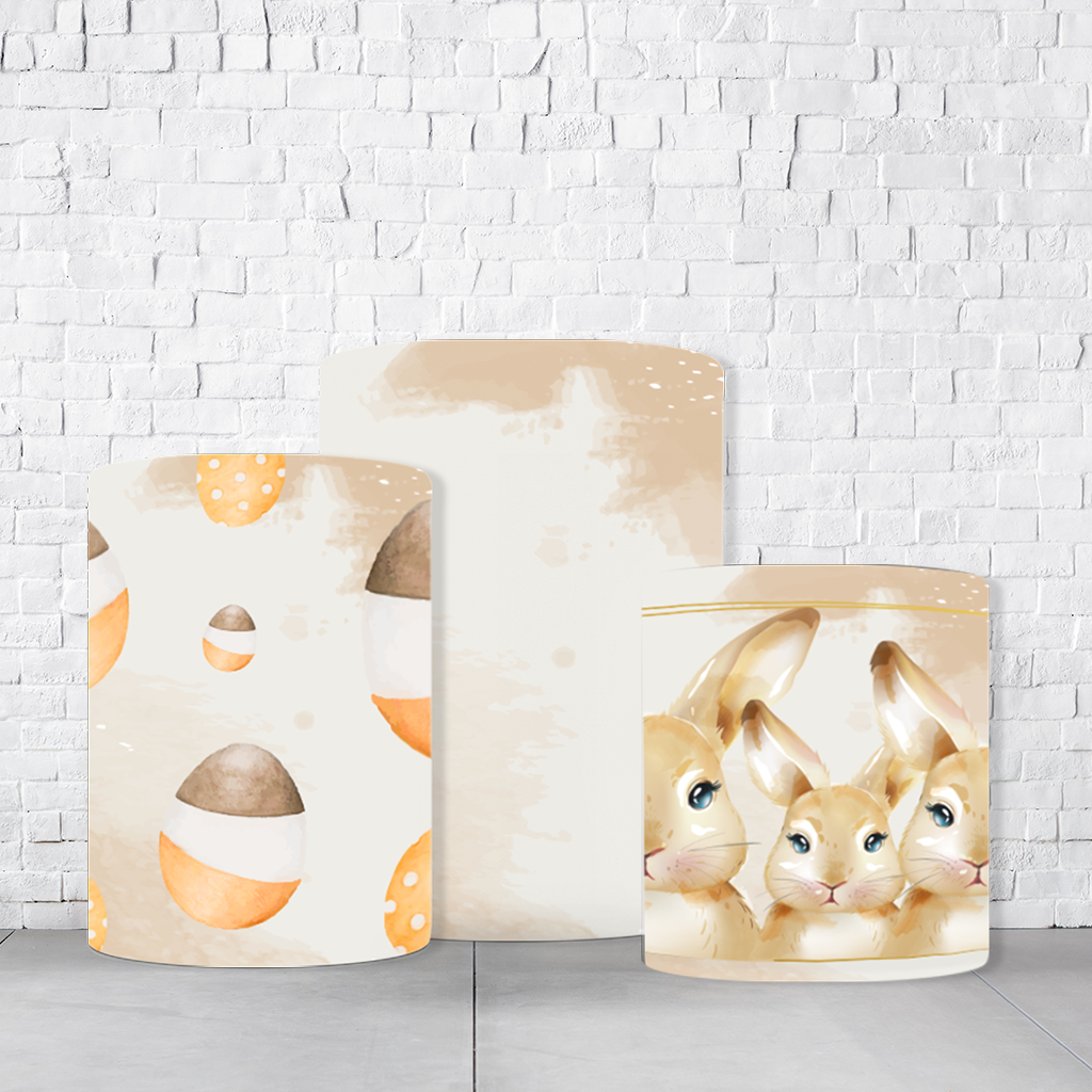 Trio de Cilindros Para Festas Páscoa Em Tecido Helanca C/Elástico - Imagem 1