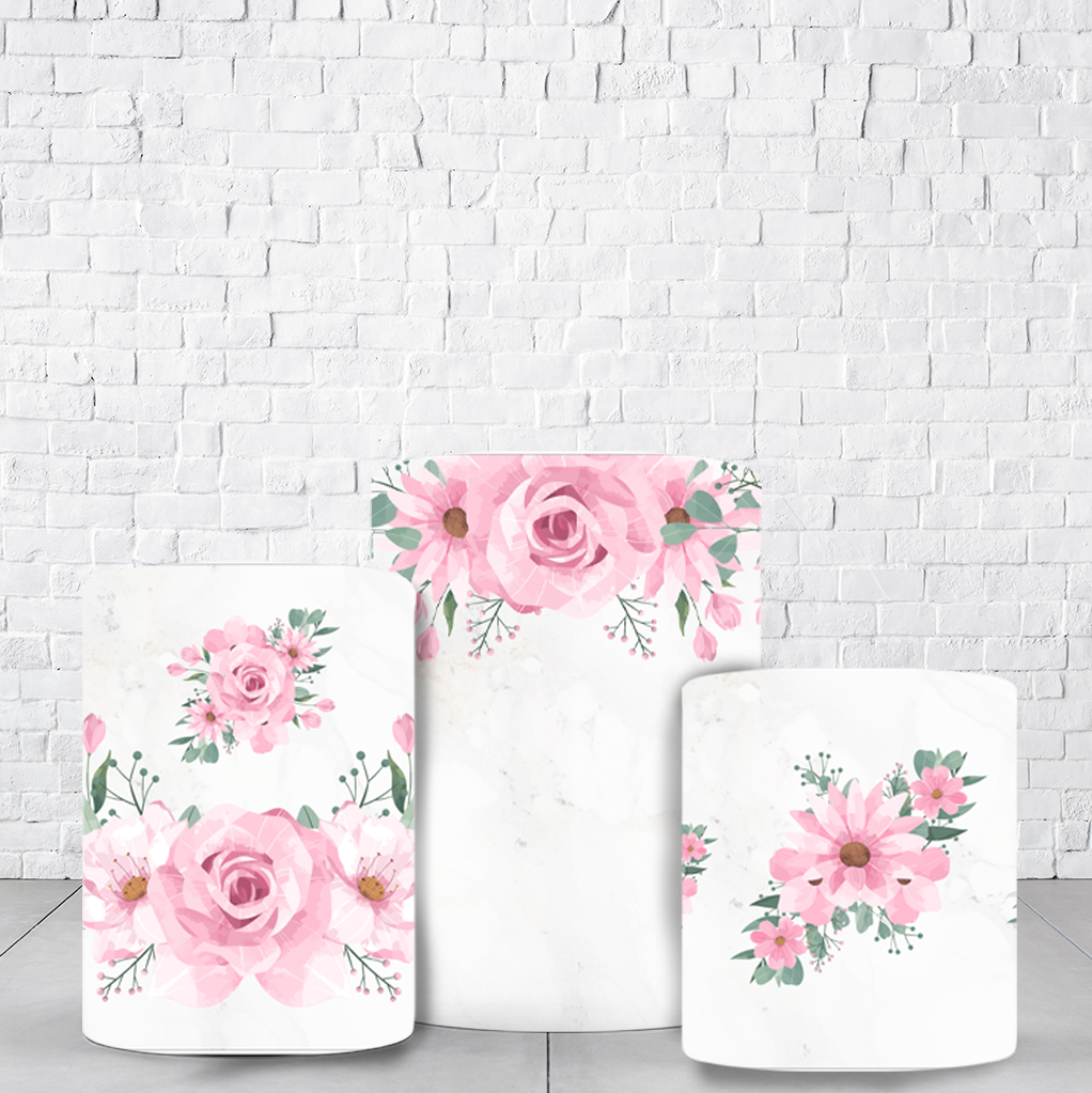 Trio de Cilindros Para Festas Dia Das Mães Em Tecido Helanca C/Elástico - Imagem 2