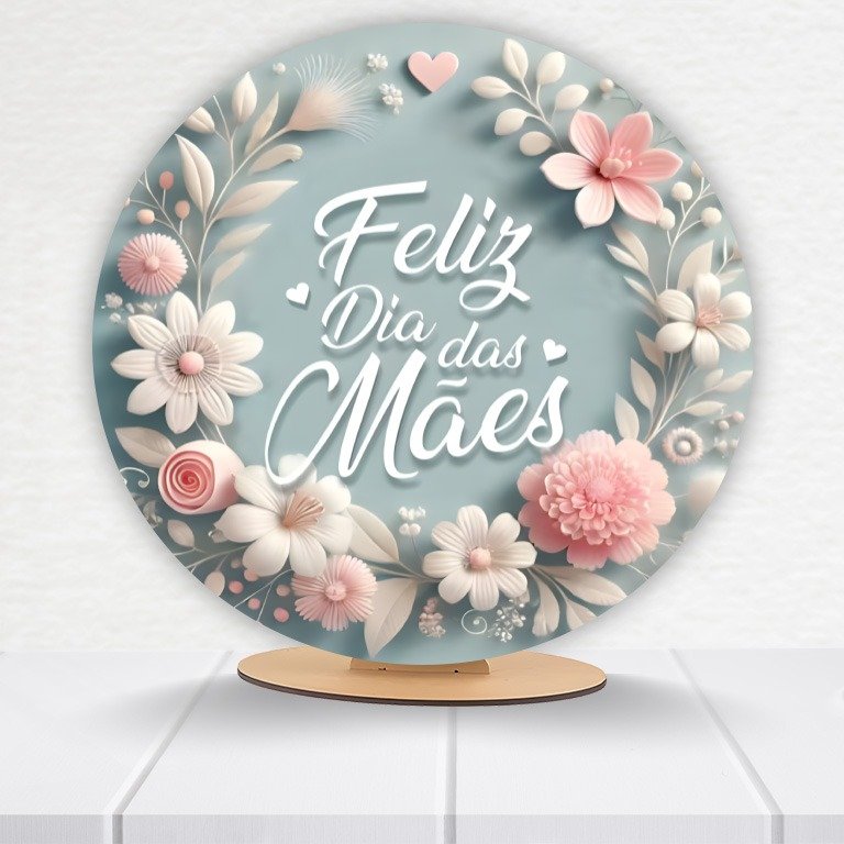Painel Redondo Dia Das Mães 50x50cm