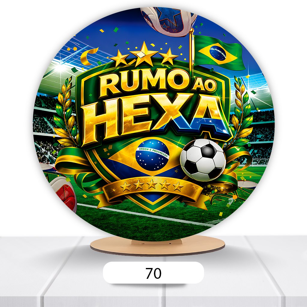 Painel Redondo Copa Do Mundo 50x50cm - Imagem 3