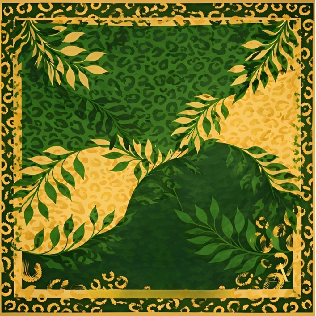 Lenço Estampado Tema Amazônia 90x90cm - Imagem 1