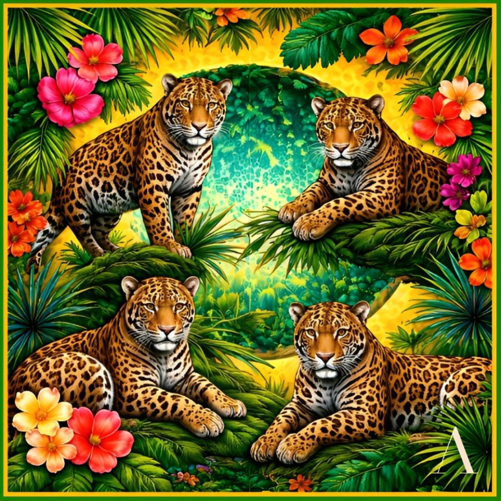 Lenço Estampado Tema Brasilidade 90x90cm - Imagem 4