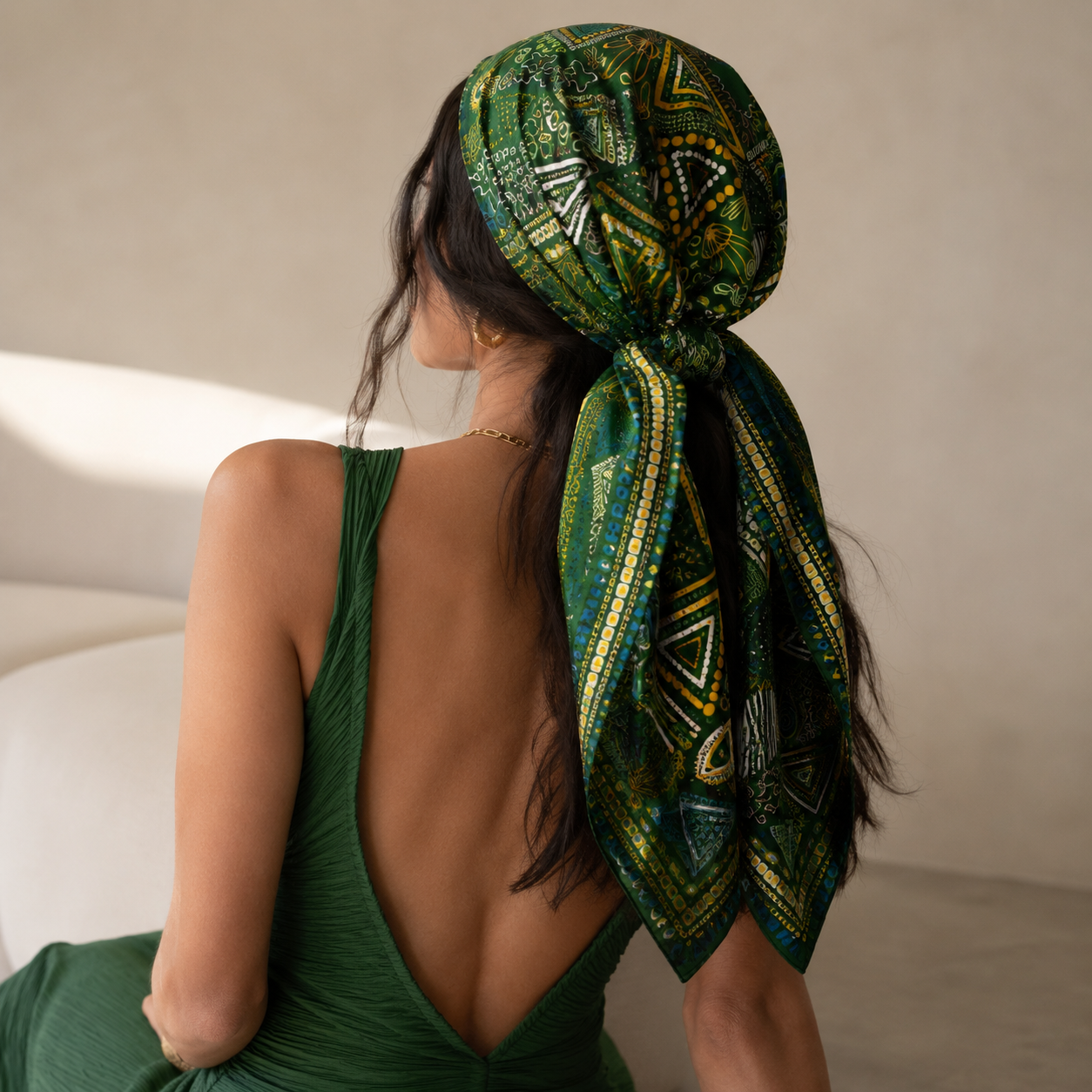 Lenço Estampado Tema Orgânica Brasil 90x90cm