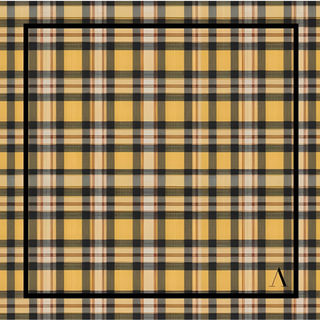 Lenço Estampado Tema Xadrez 2 90x90cm - Imagem 2