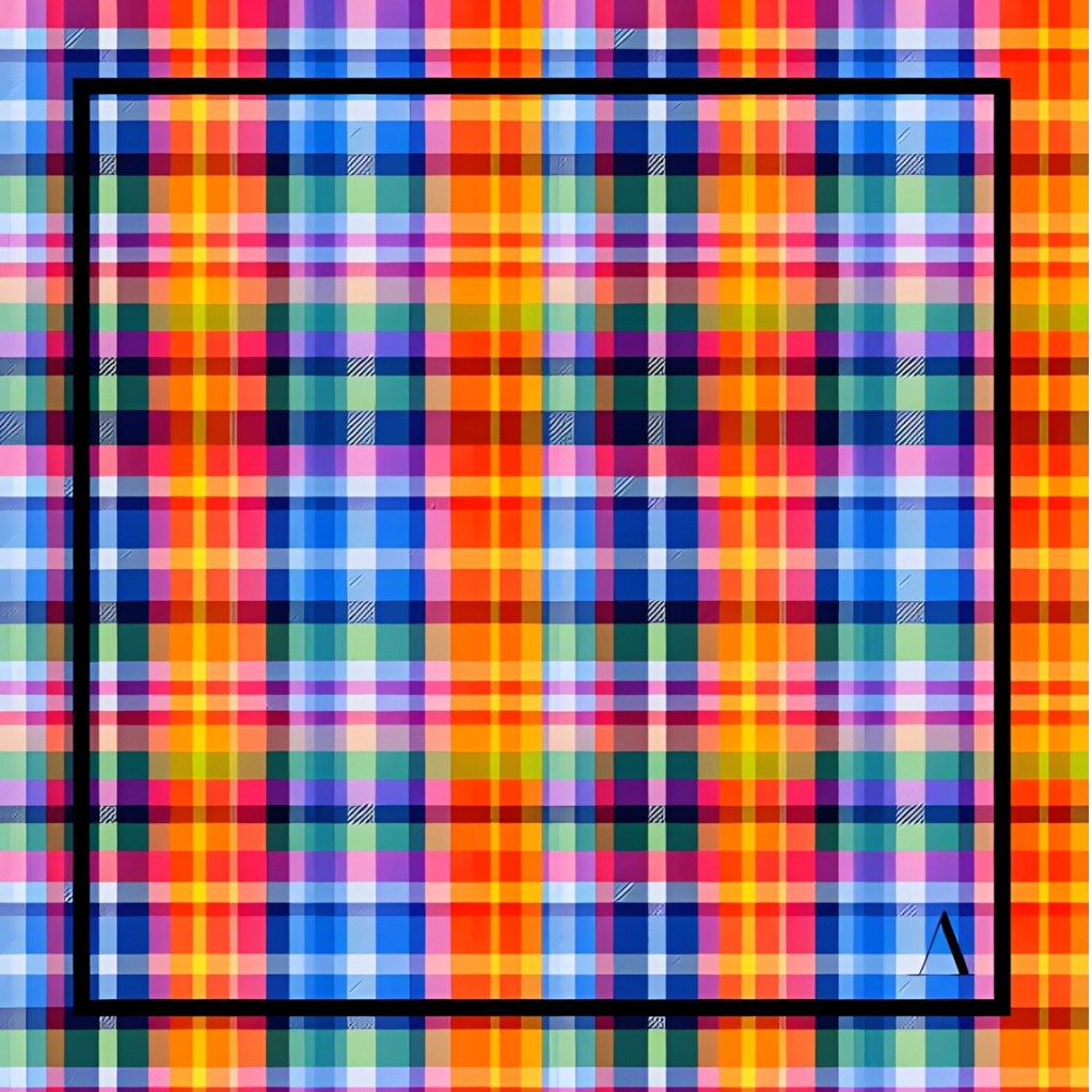 Lenço Estampado Tema Xadrez 4 90x90cm - Imagem 2