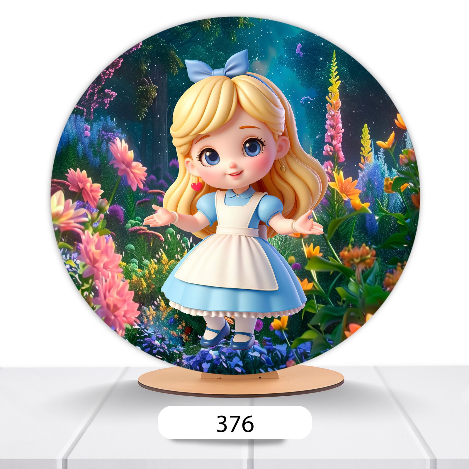 Painel Redondo Alice No País Das Maravilhas 50x50cm - Imagem 6