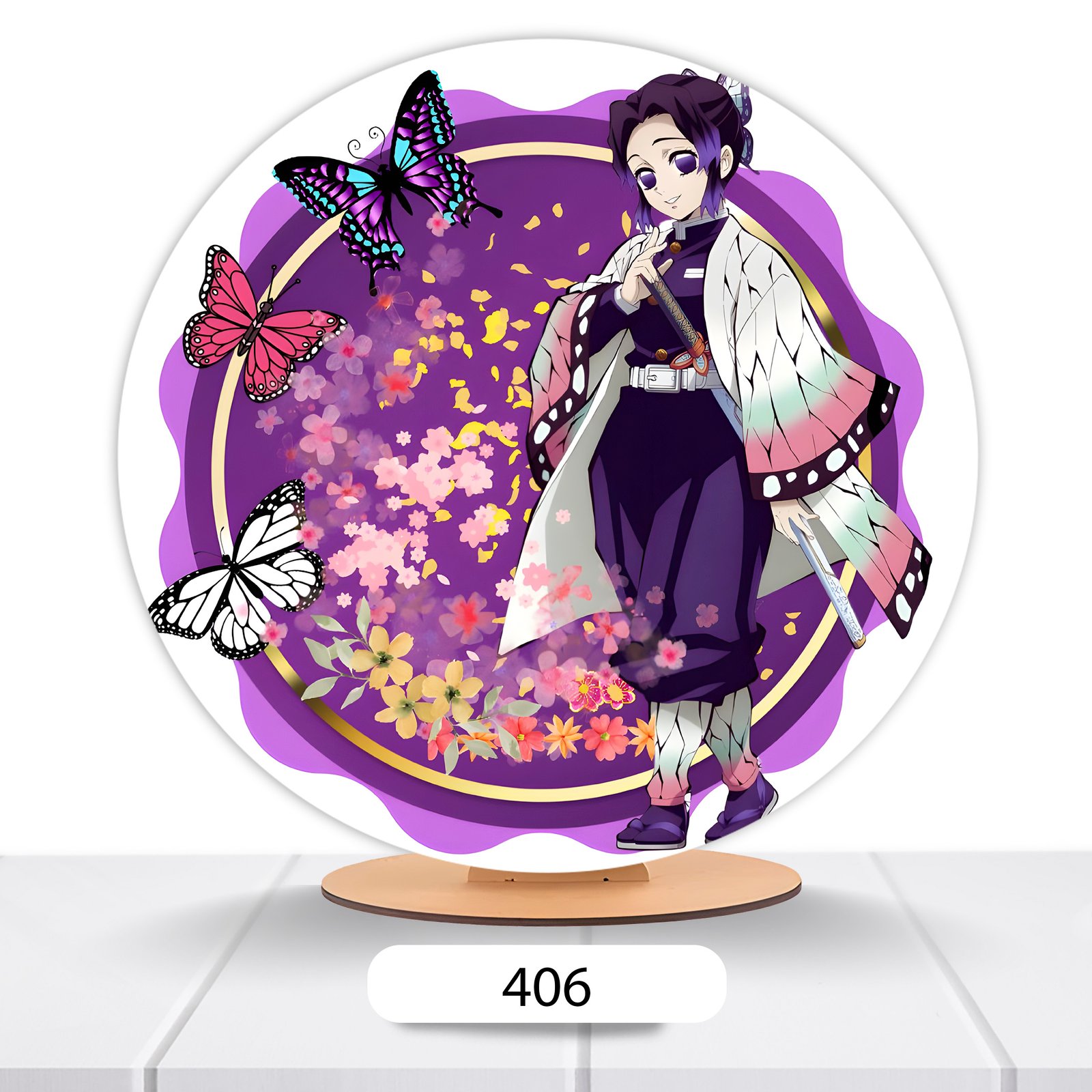 Painel Redondo Demon Slayer 50x50cm - Imagem 4