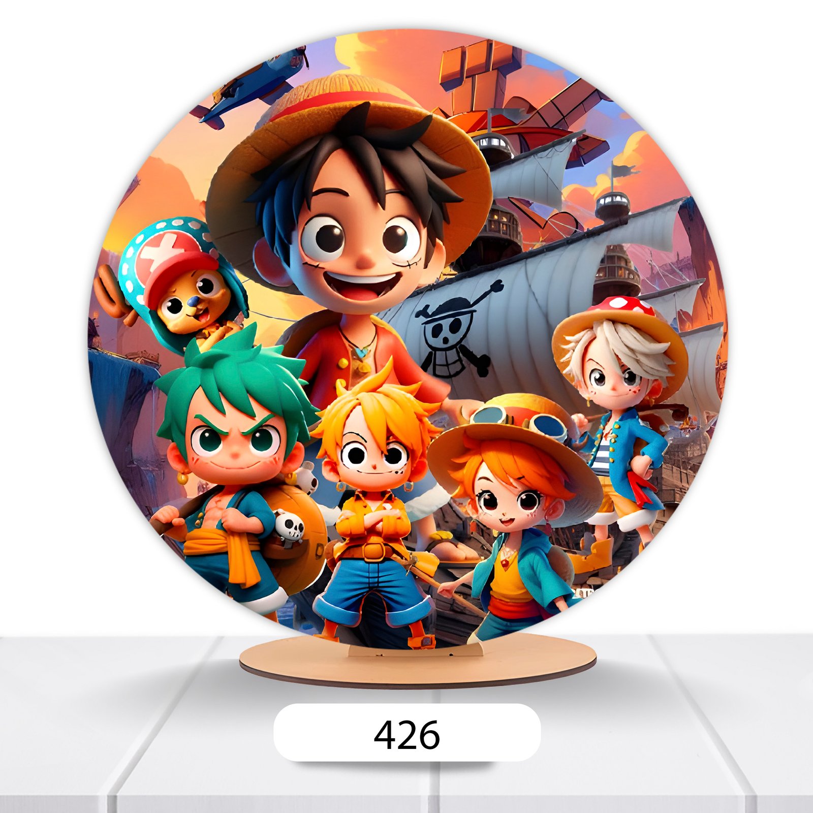 Painel Redondo One Piece 50x50cm - Imagem 8