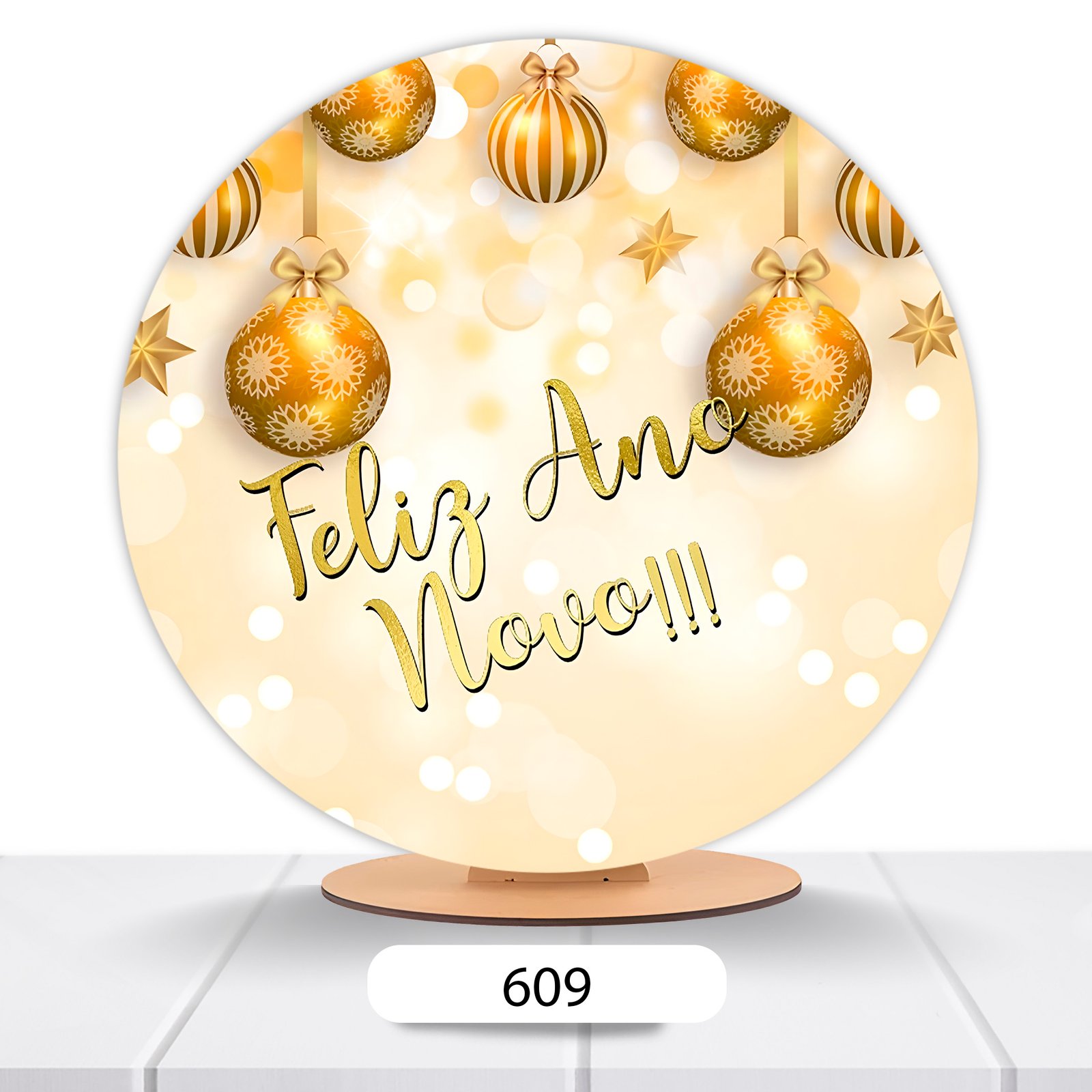 Painel Redondo Ano Novo 50x50cm - Imagem 2