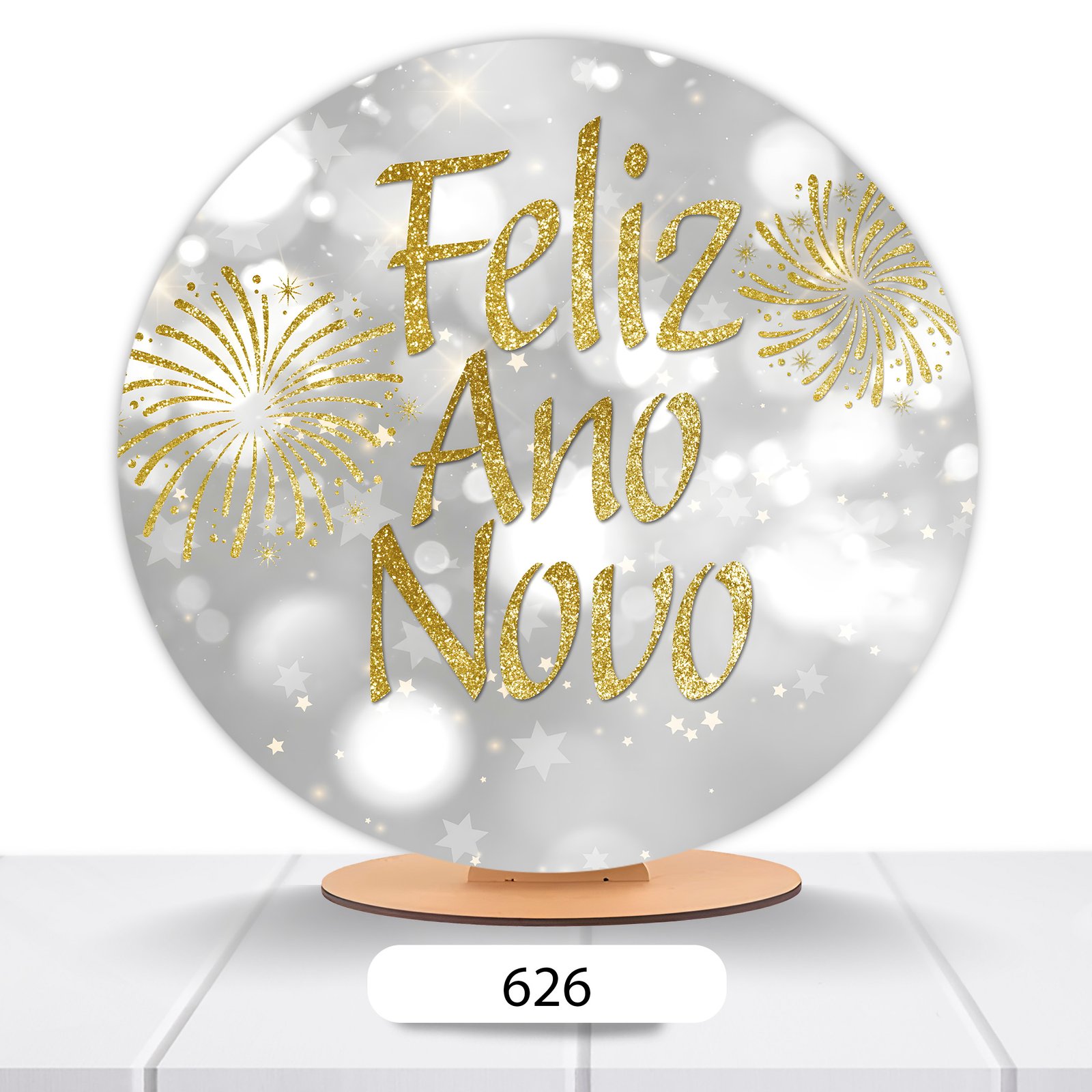 Painel Redondo Ano Novo 50x50cm - Imagem 19