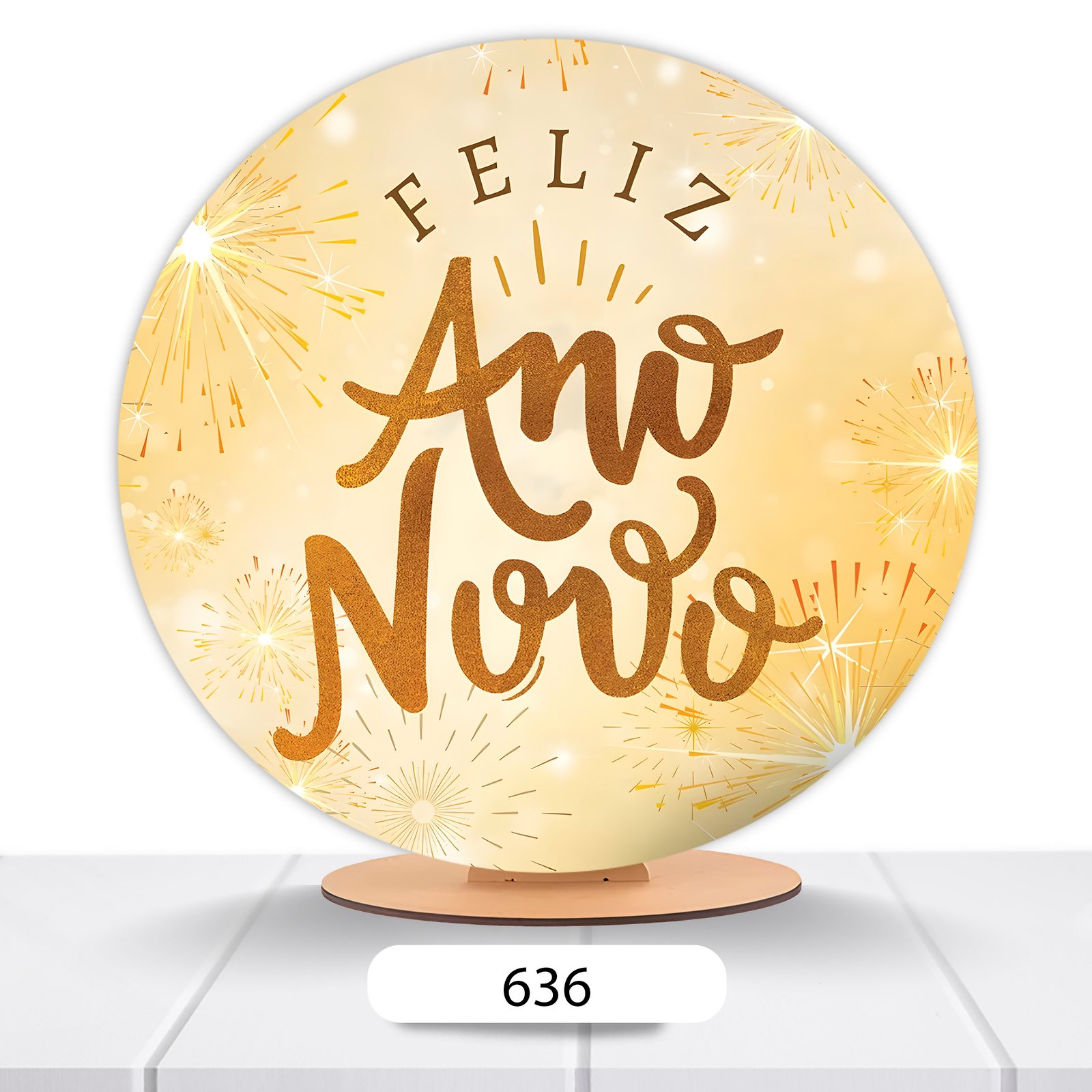 Painel Redondo Ano Novo 50x50cm - Imagem 10