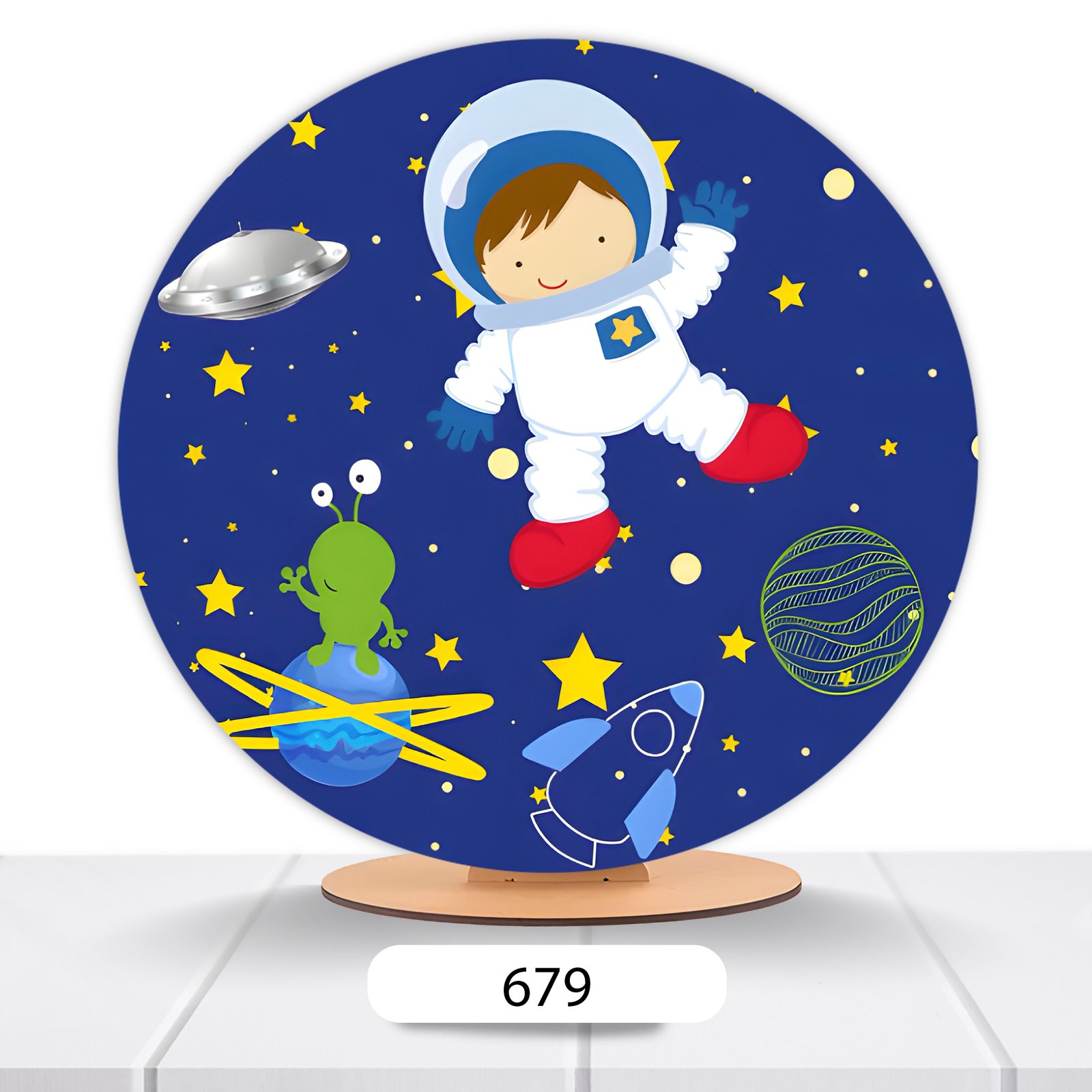 Painel Redondo Astronauta 50x50cm - Imagem 5