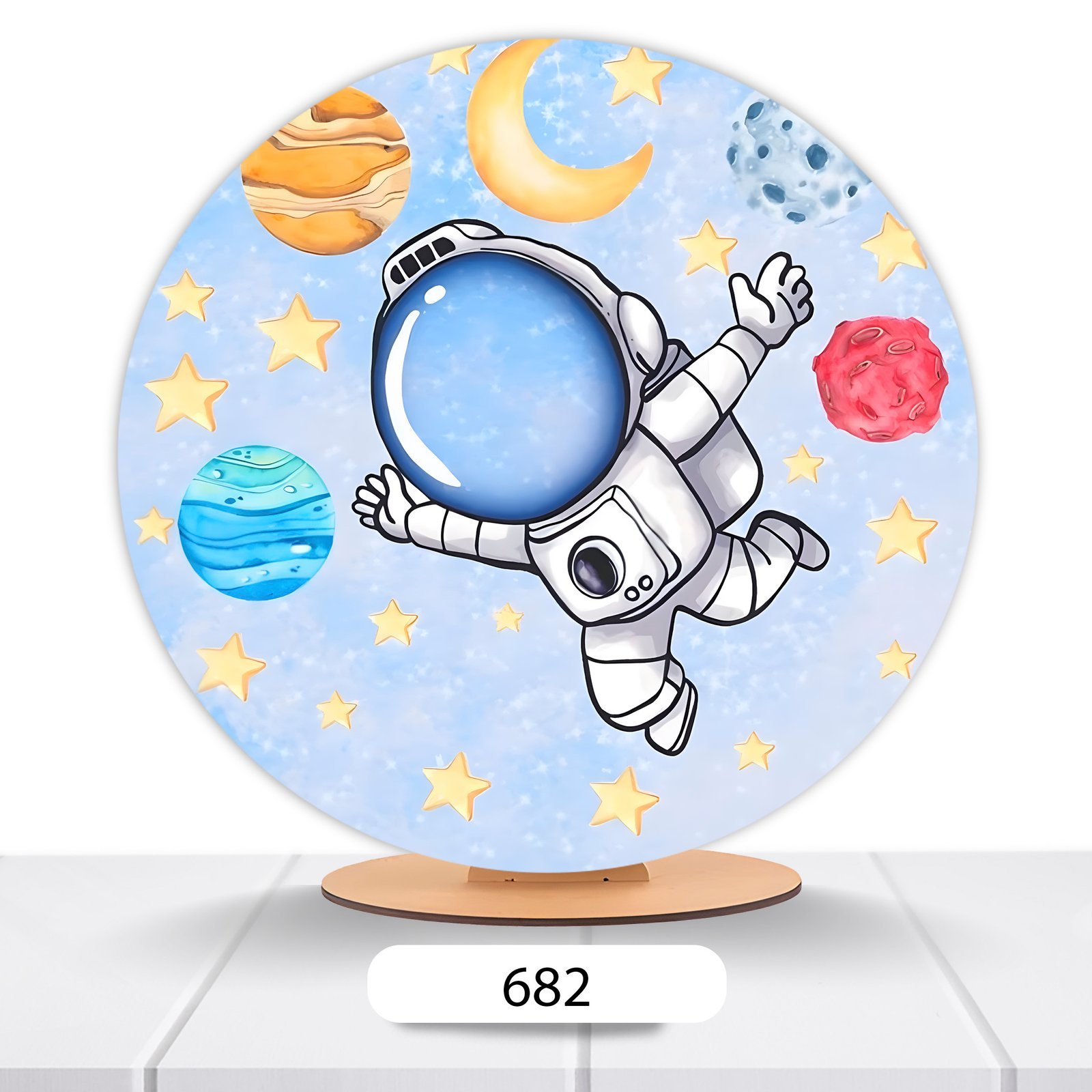 Painel Redondo Astronauta 50x50cm - Imagem 8