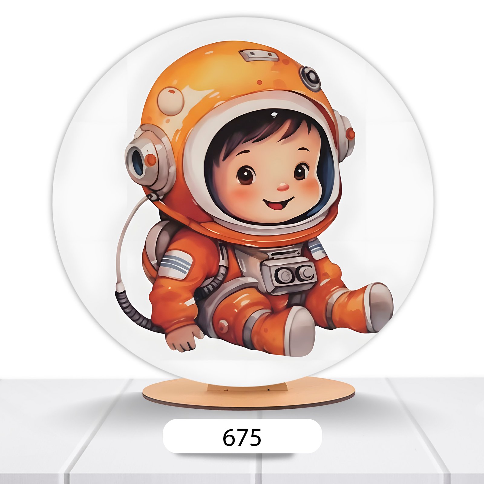 Painel Redondo Astronauta 50x50cm