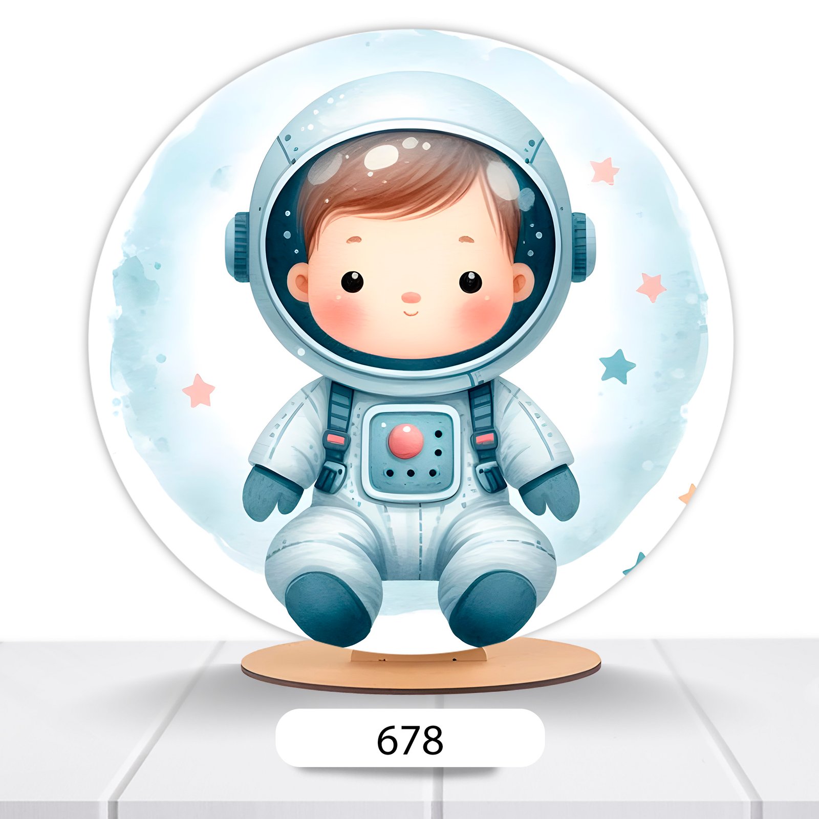 Painel Redondo Astronauta 50x50cm - Imagem 4