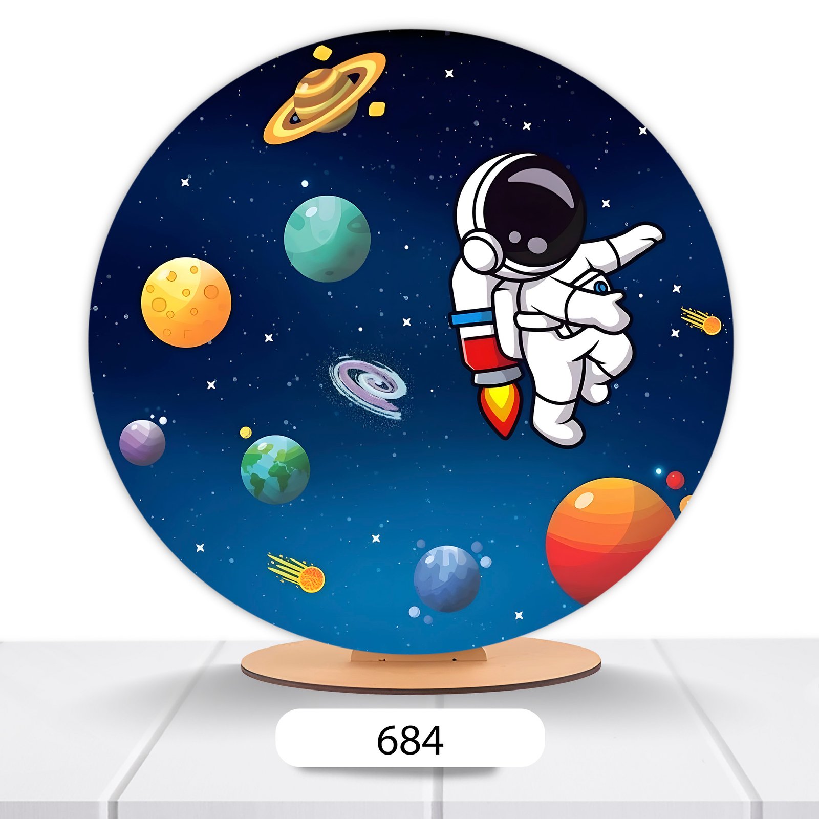 Painel Redondo Astronauta 50x50cm - Imagem 10