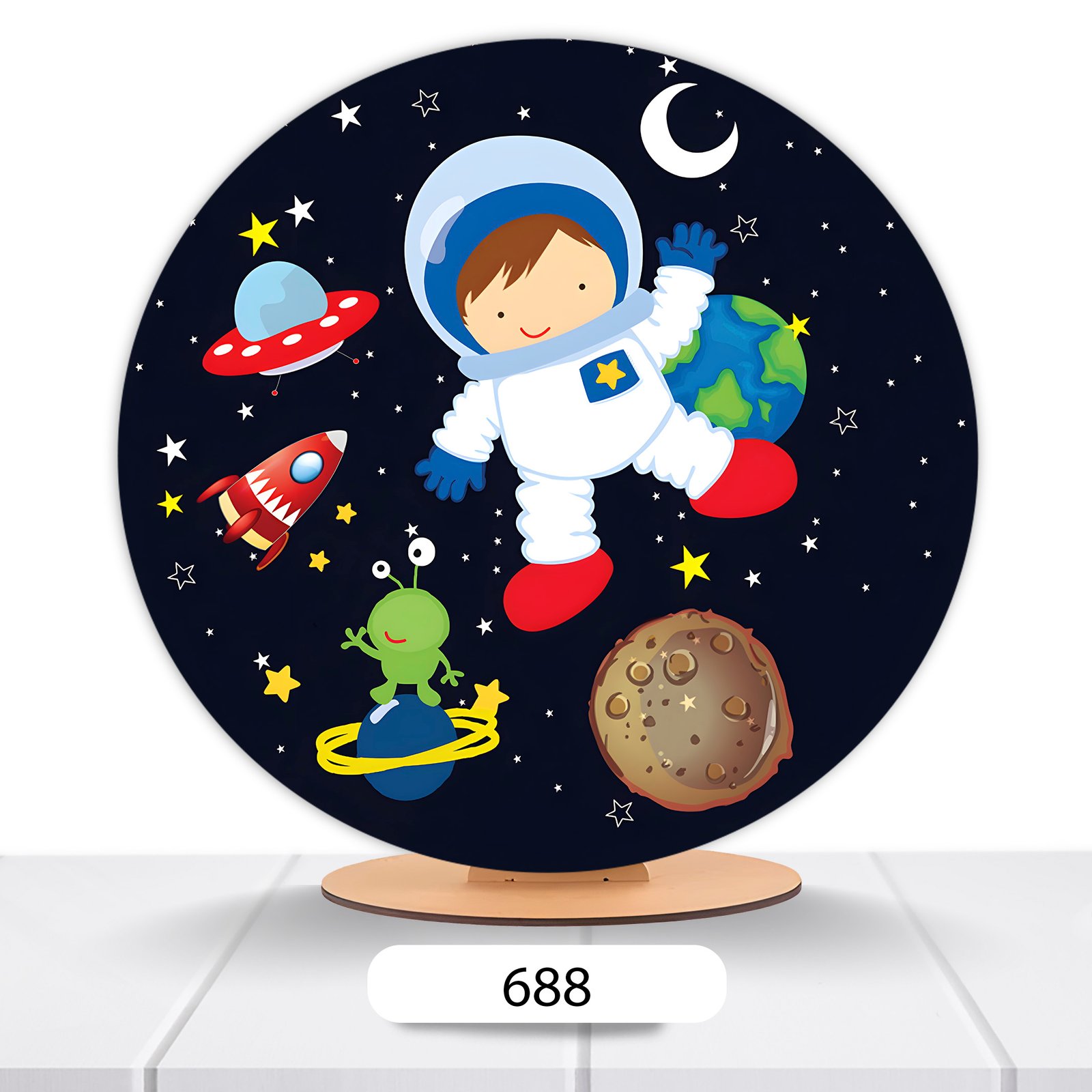 Painel Redondo Astronauta 50x50cm - Imagem 14