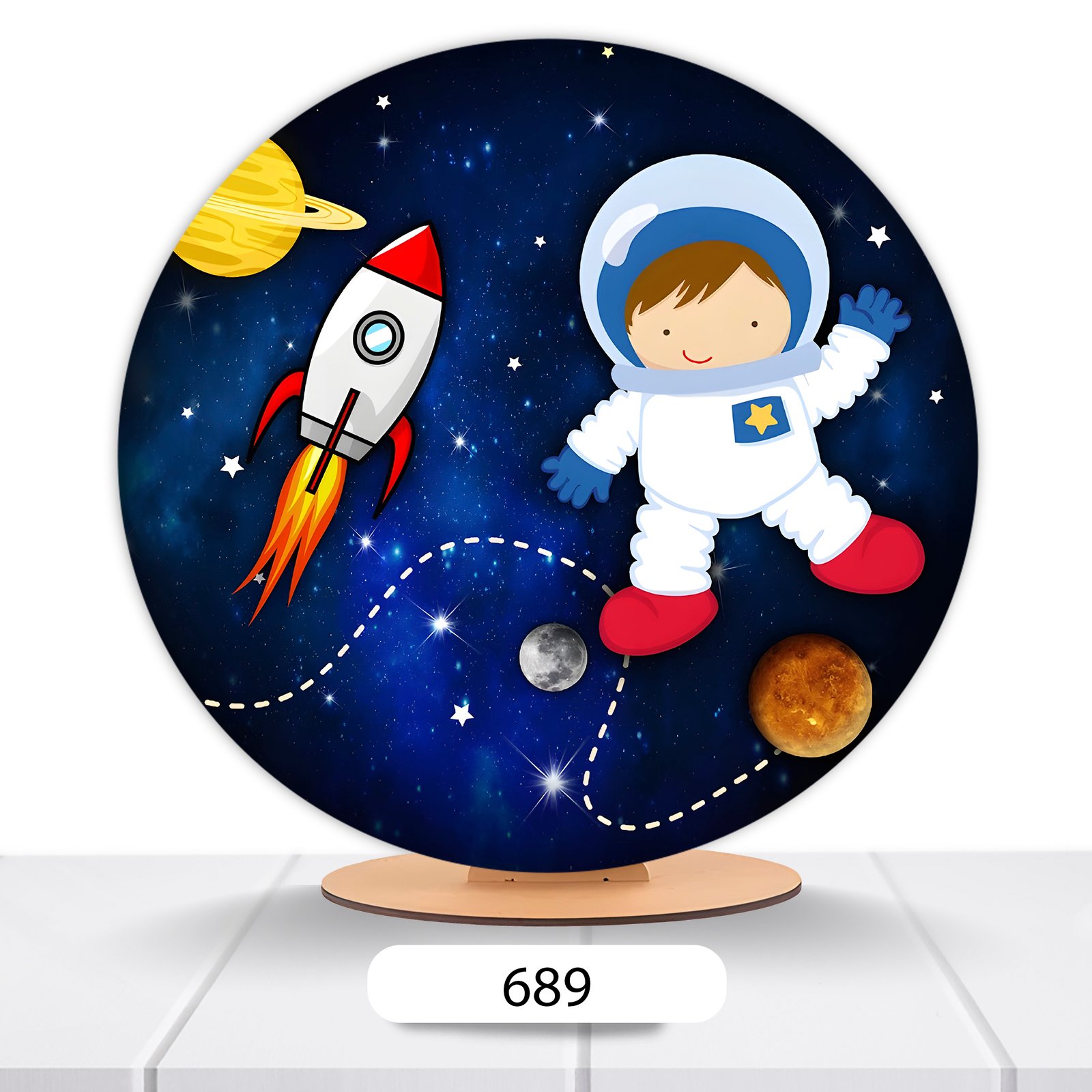 Painel Redondo Astronauta 50x50cm - Imagem 15