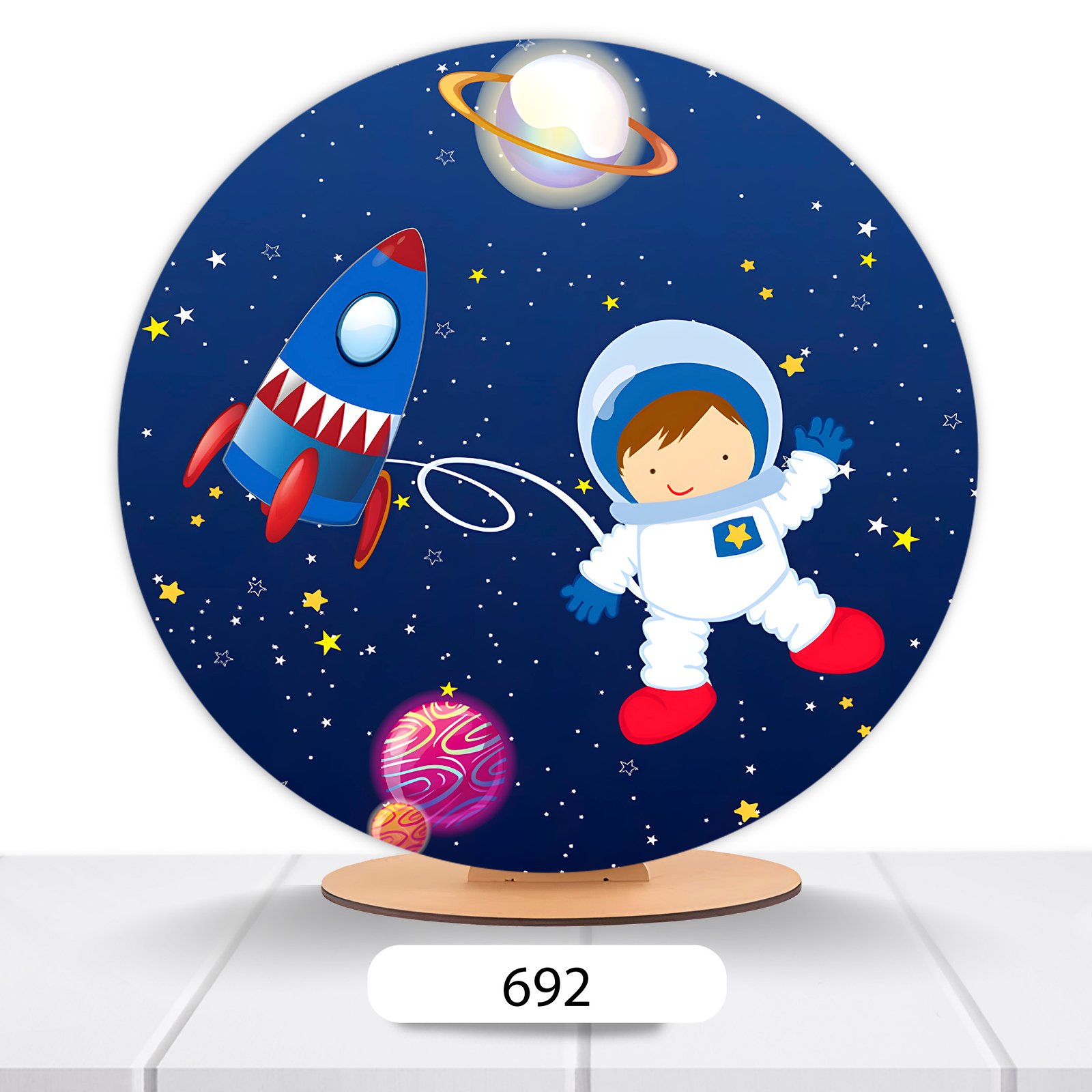 Painel Redondo Astronauta 50x50cm - Imagem 18