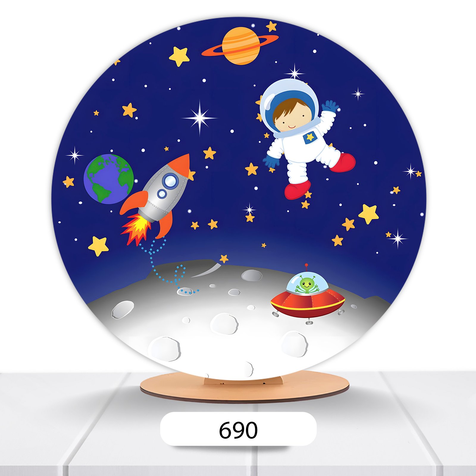 Painel Redondo Astronauta 50x50cm - Imagem 16