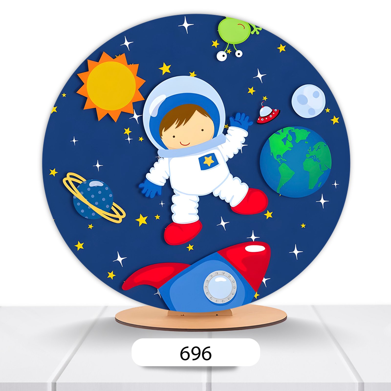 Painel Redondo Astronauta 50x50cm - Imagem 3