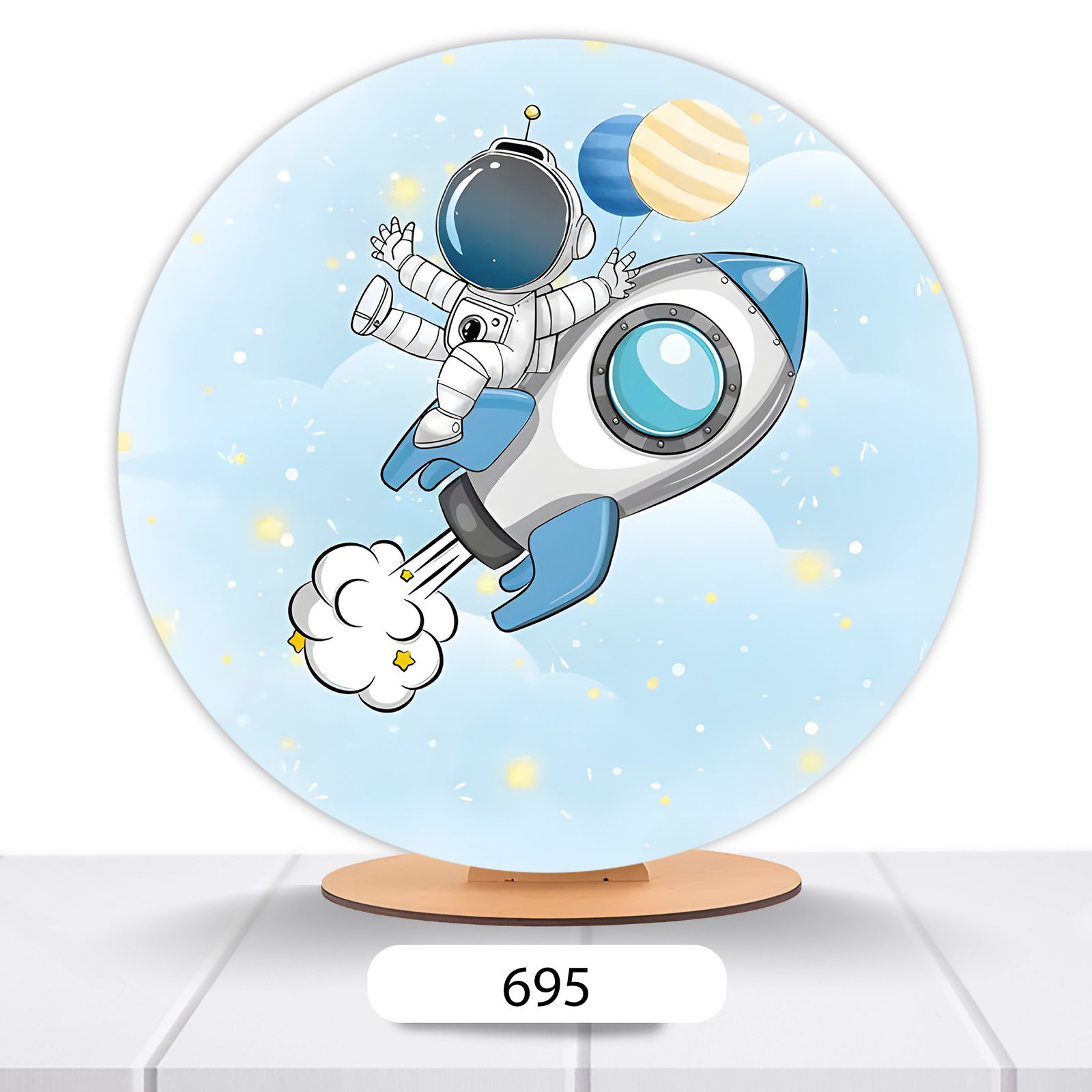 Painel Redondo Astronauta 50x50cm - Imagem 2